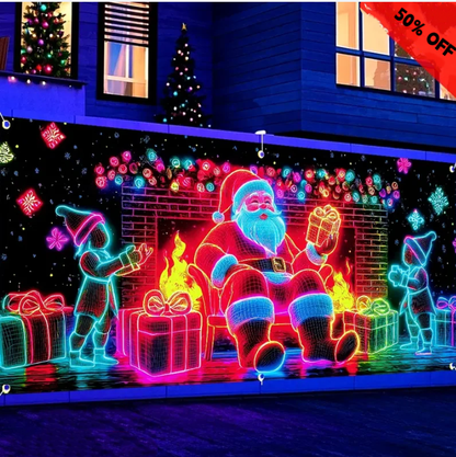 Christmas garage door cover🔥Size: 71*157in