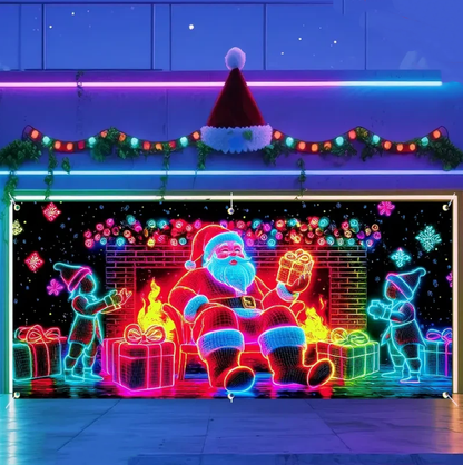 Christmas garage door cover🔥Size: 71*157in