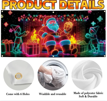 Christmas garage door cover🔥Size: 71*157in